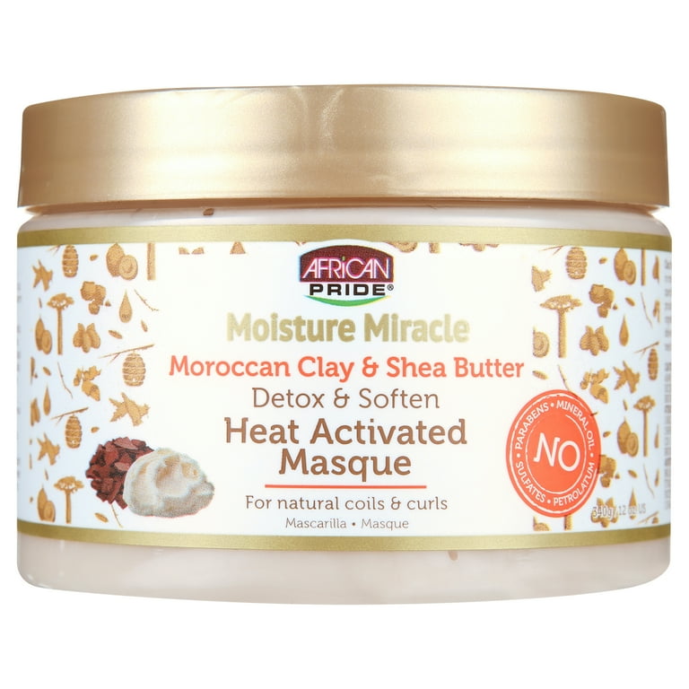 AFRICAN PRIDE Moisture Miracle Moroccan Clay & Shea Butter Heat Activated Masque (12oz) AFRICAN PRIDE Moisture Miracle Moroccan Clay & Shea Butter Heat Activated Masque (12oz)