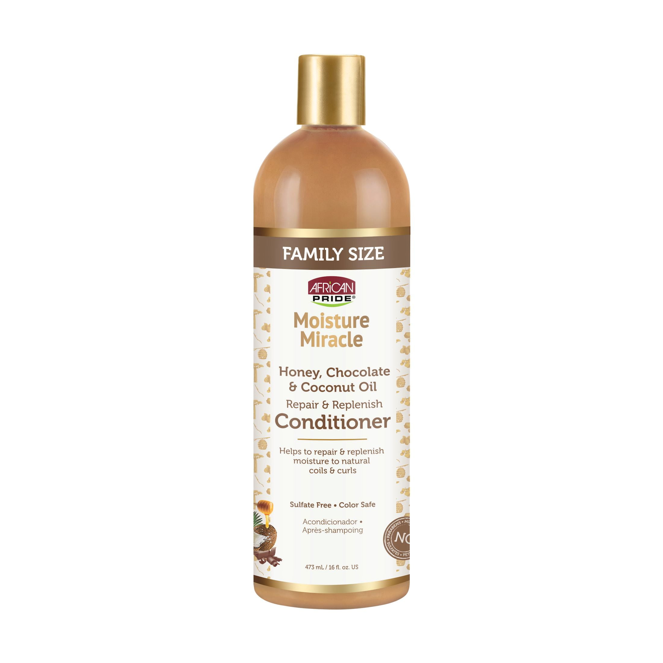 African Pride Moisture Miracle Shine Enhancing Repair and Replenish Daily Conditioner, 16 fl oz