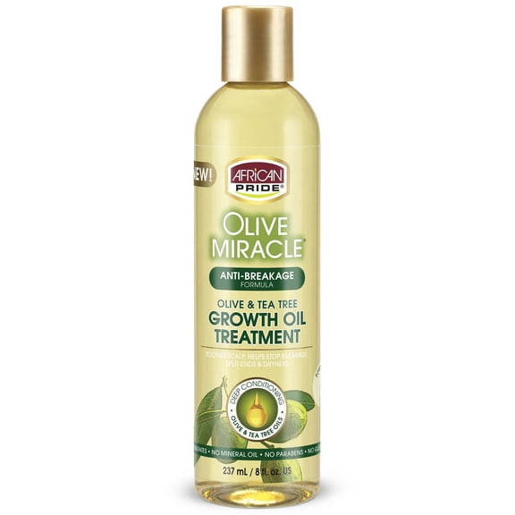 African Pride - Olive Miracle Anti-Breakage Growth Oil 8 Oz. * BEAUTY TALK LA *