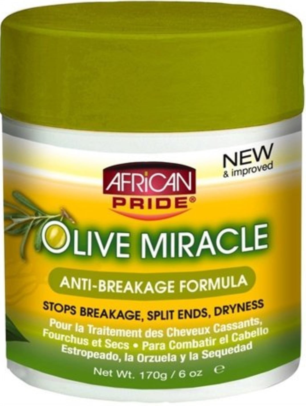 AFRICAN PRIDE OLIVE MIRACLE ANTI-BREAKAGE FORMULA – 6 Oz Creme Gegen Haarbruch & Spliss