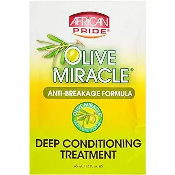 African Pride Olive Miracle Deep Conditioning Treatment, 1.5 Oz, 6 Pack