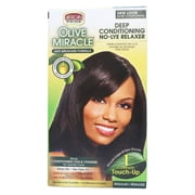 African Pride Olive Miracle Deep No-lye Relaxer, 1 Touch-up Regular, Pack of 2