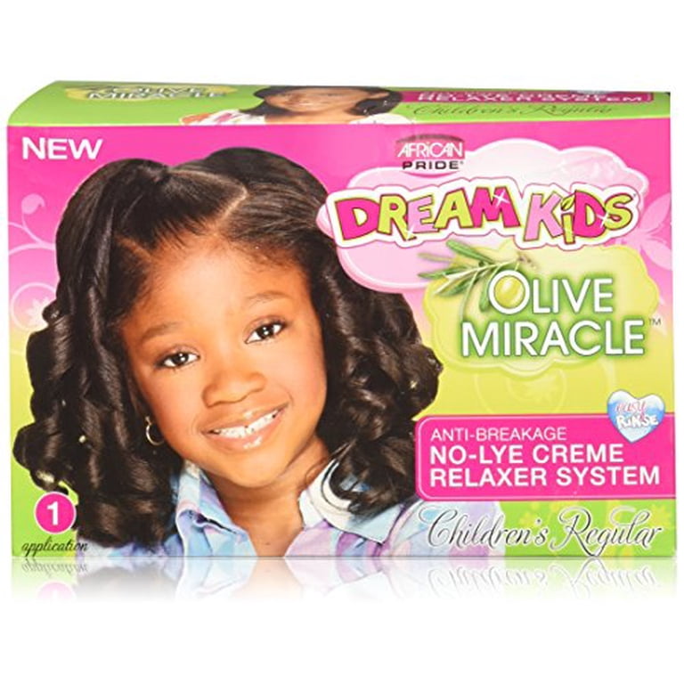 African Pride Olive Miracle Dream Kids Relaxer System, 1 kit