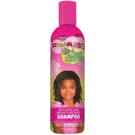 African Pride Olive Miracle Dream Kids Shampoo, Moisturizing, Detangling, 12 Oz,Pack of 6