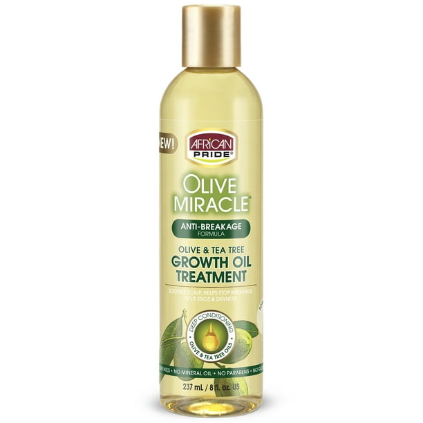 African Pride Olive Miracle Hair Growth Oil, 8 fl oz, Dry, Damaged Hair