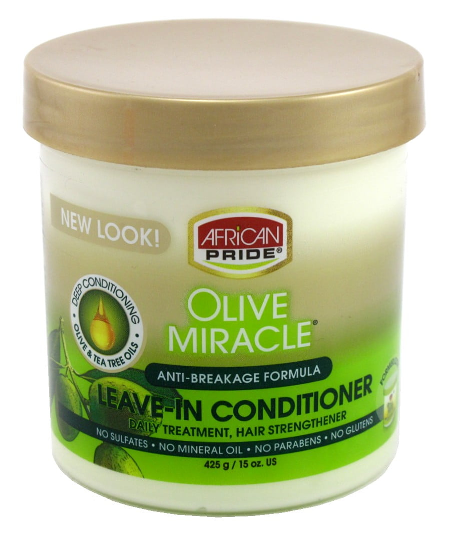 African Pride Olive Miracle Leave-in Conditioner 15 oz, Moisturizing (Pack of 2)