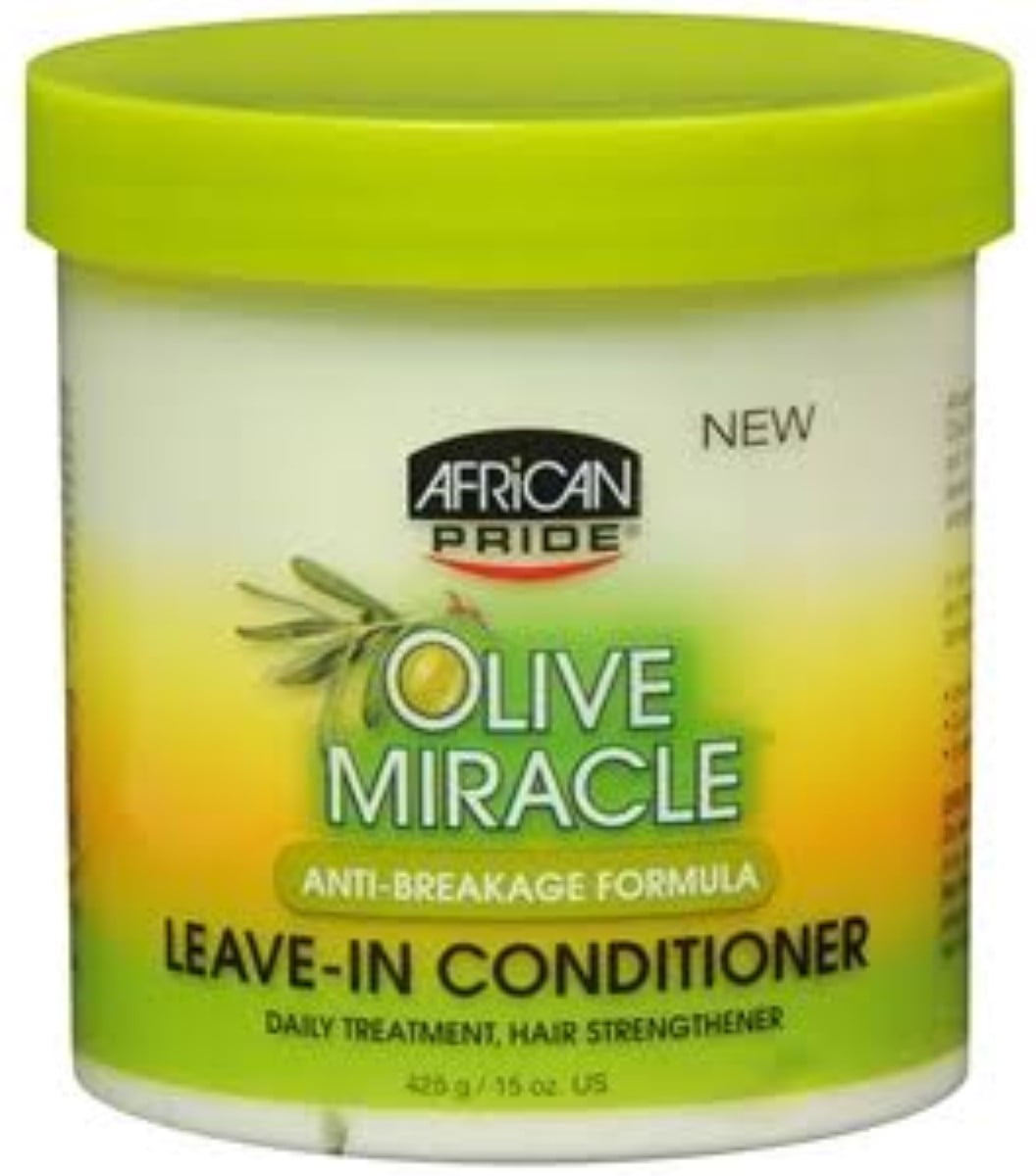 African Pride Olive Miracle Leave-in Conditioner 15 oz (Pack of 2)