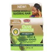 African Pride Olive Miracle Silky Smooth Edges, 2.25 Oz, Pack of 2
