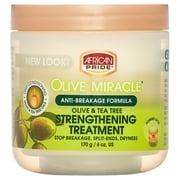 African Pride Olive Miracle anti-Breakage Formula Hair Creme 6 oz Jar