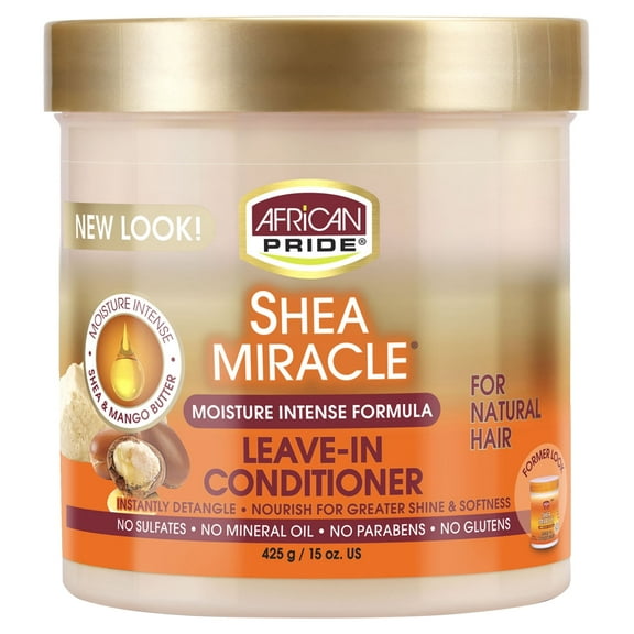 African Pride Shea Butter Miracle Leave in Hair Conditioner, 15 Oz