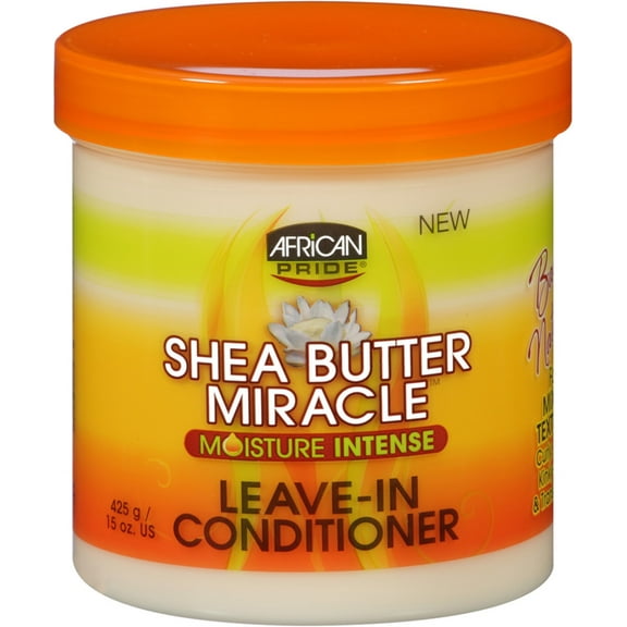 African Pride Shea Butter Miracle Moisture Intense Leave-In Conditioner 15 oz (Pack of 2)