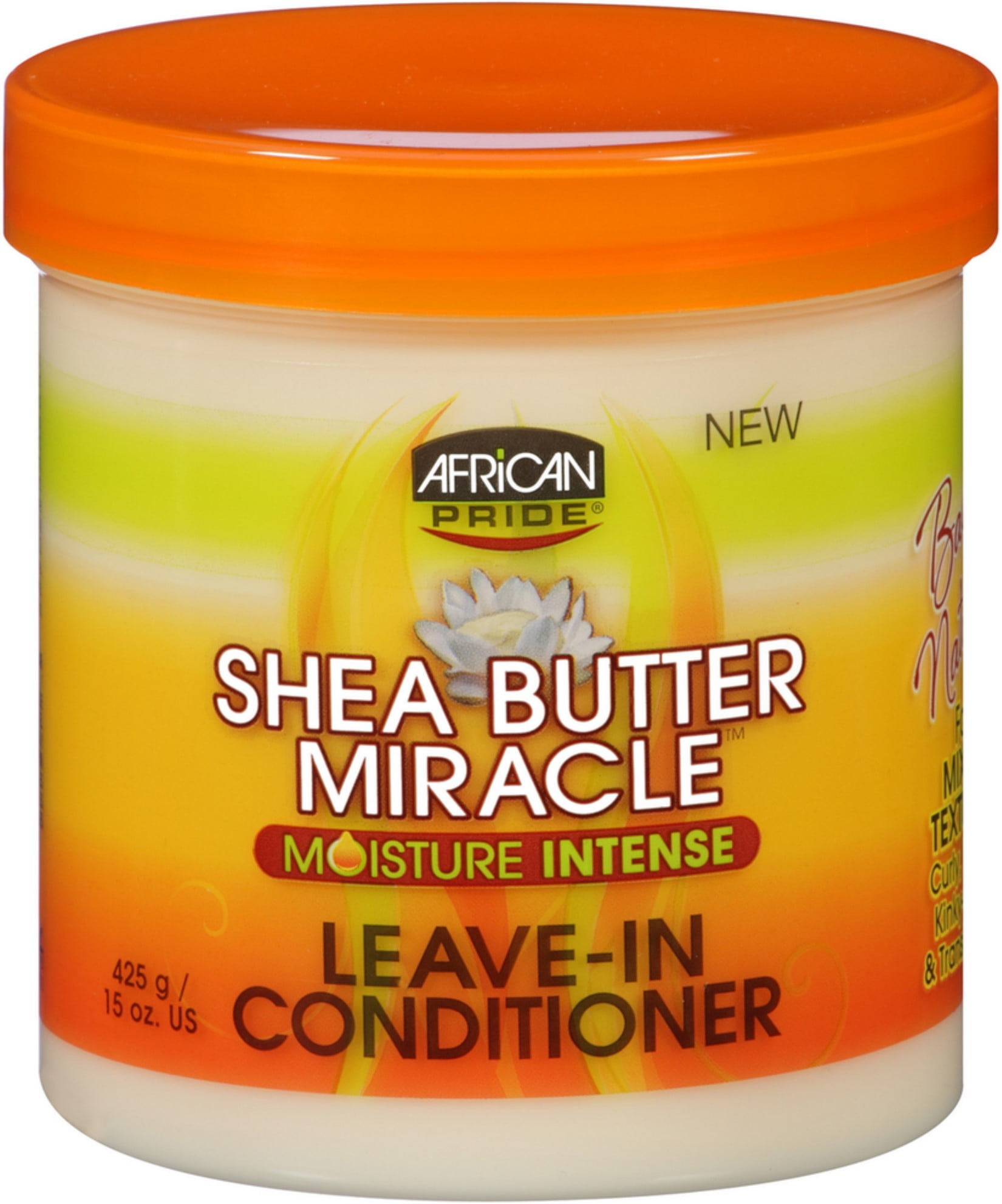 African Pride Shea Butter Miracle Moisture Intense Leave-In Conditioner 15 oz (Pack of 4)