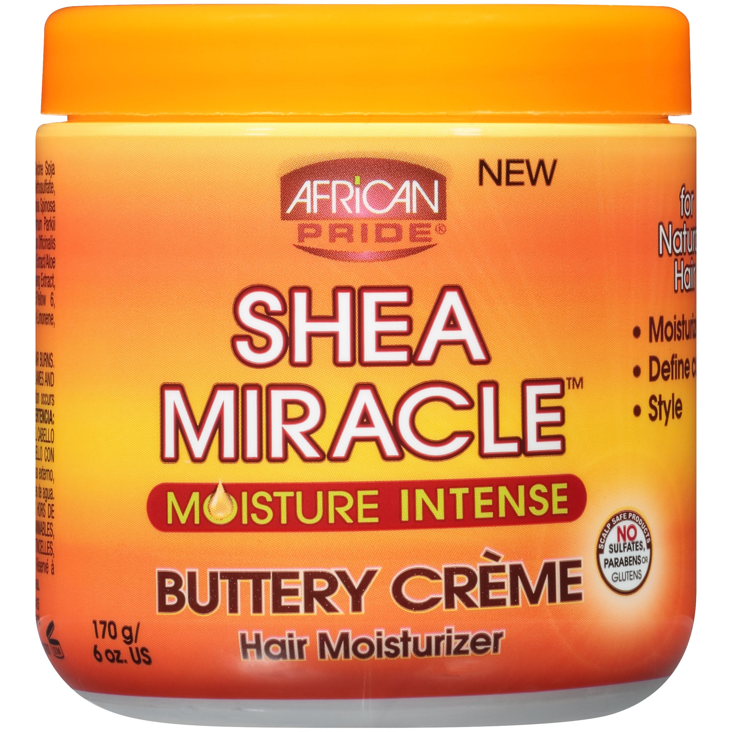 African Pride Shea Miracle Moisture Intense Buttery Leave In Cream Hair Moisturizer for Wavy, Curly, Coily Hair with Shea Butter, 6 oz. - image 1 of 6