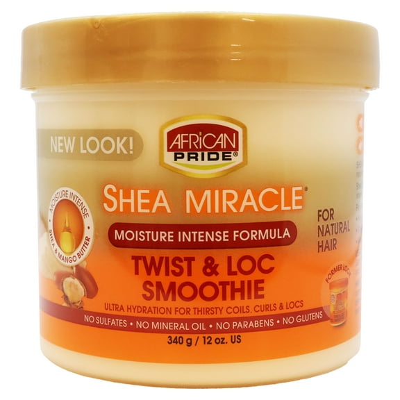 African Pride Shea Miracle Moisture Intense Formula Twist and Loc Hair Smoothie 12 Oz.