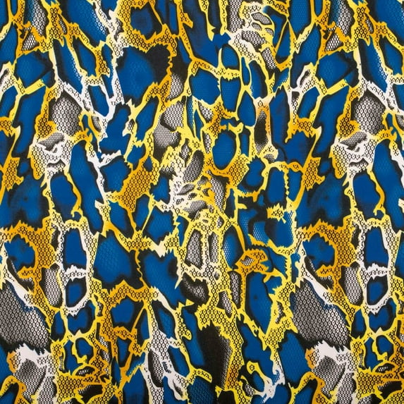 African Print Ankara DTY Knit (12-6) Stretch Fabric