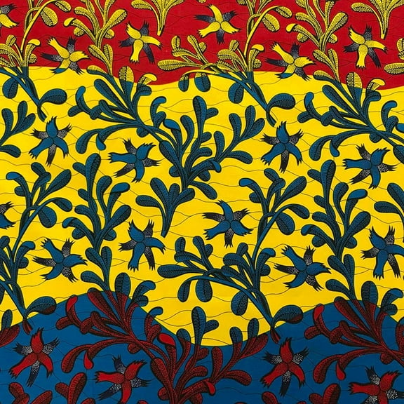 African Print Fabric Cotton Ankara 44 Inches Sold By The Yard (90202-4)