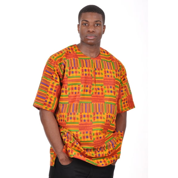 African Print Kente Dashiki Shirt