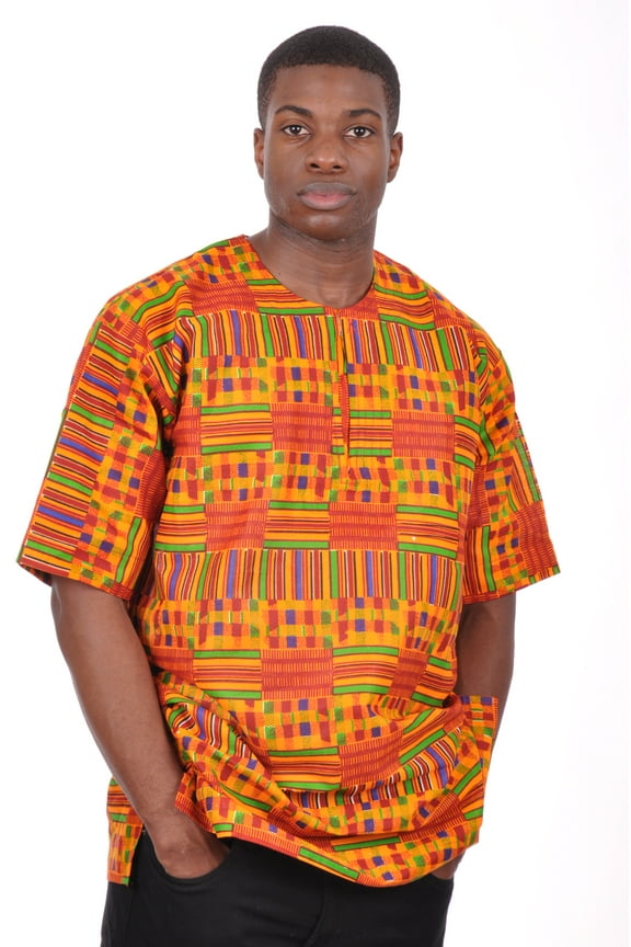 African Print Kente Dashiki Shirt