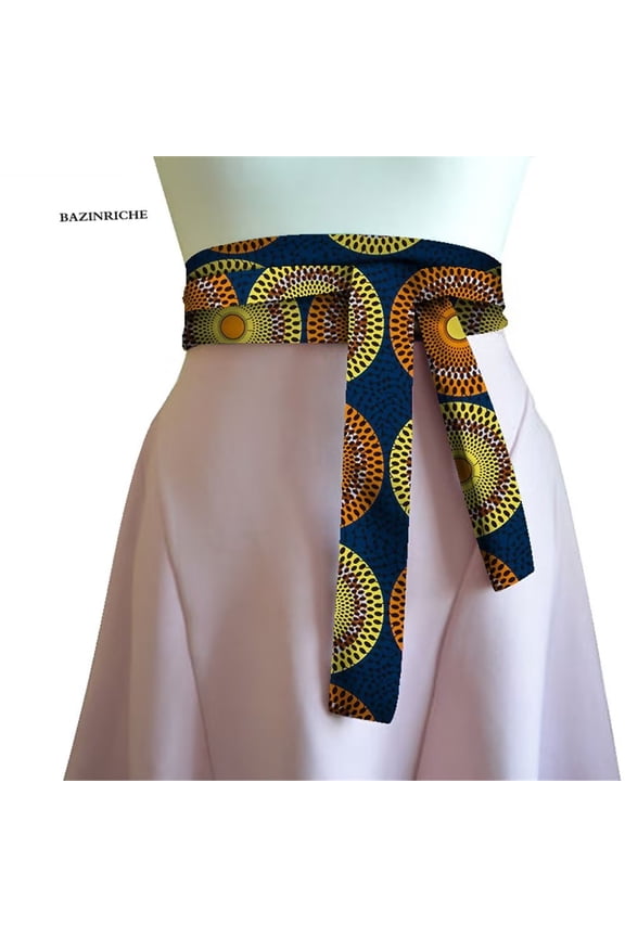 African Print Obi Ankara Belt for Women Dress Belt Gift Handmade Statement Belt Accessory WYX30