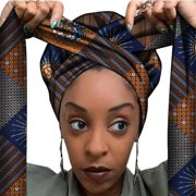 African Print Satin Bonnet With Long Ribbon Wrap Double Layer Head Wrap Ankara Pattern Women Hair Cover Large Size Hair Wrap Cap