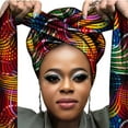 thumbnail image 1 of African Print Satin Bonnet With Long Ribbon Wrap Double Layer Head Wrap Ankara Pattern Women Hair Cover Large Size Hair Wrap Cap, 1 of 1