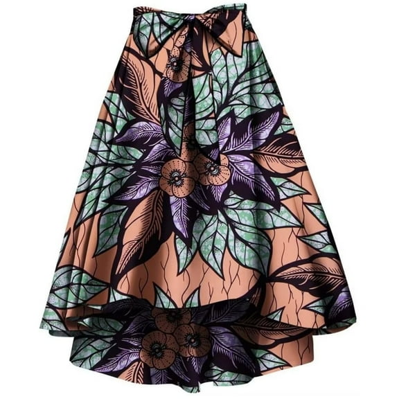 African Print Summer Skirt for Women Traditional Ankara Dashiki Brautiful Dress
