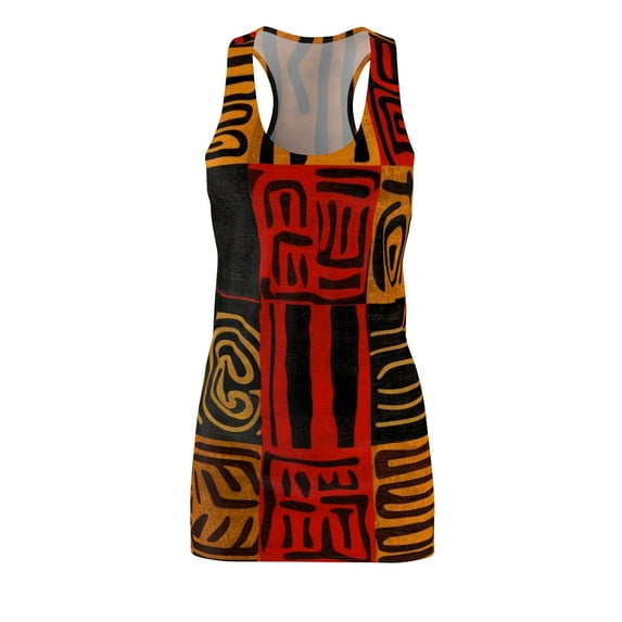 African Print Women's Cut & Sew Racerback Dress Gracie