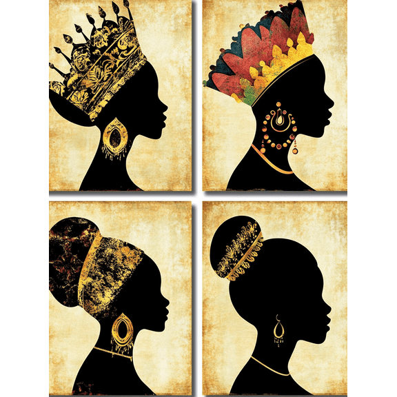 African Queen Portrait Decorative Painting/Canvas Art Suitable for Living Room Bedroom Office Hotel Dining Room Hallway Study Apartment Decoration Artwork
