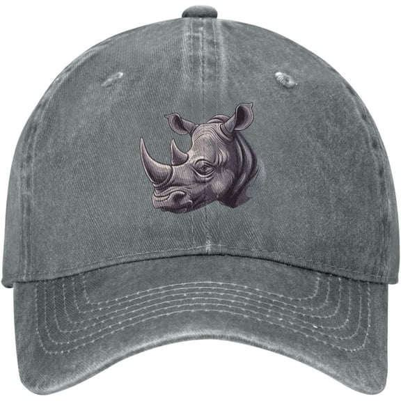 African Rhinoceros Unisex Trucker Hat Original Adjustable Washed Distressed Denim Baseball Caps