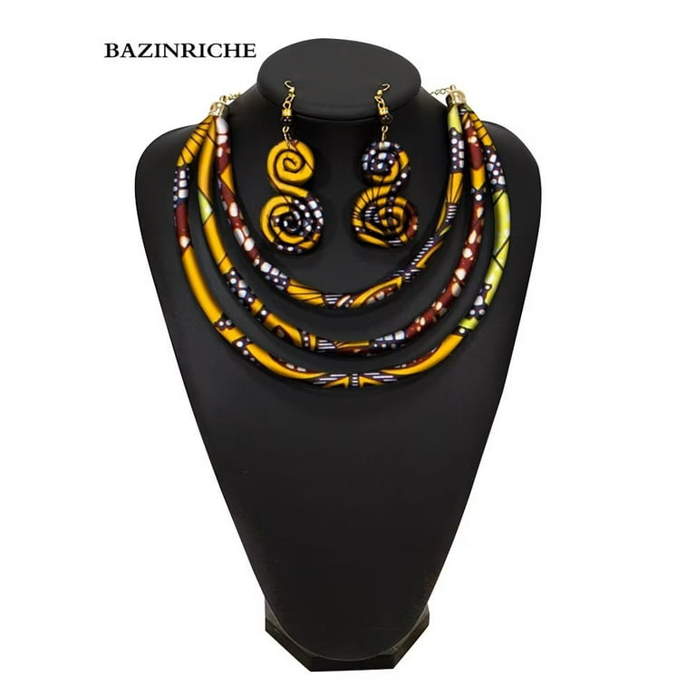 Ankara earrings and necklace clearance