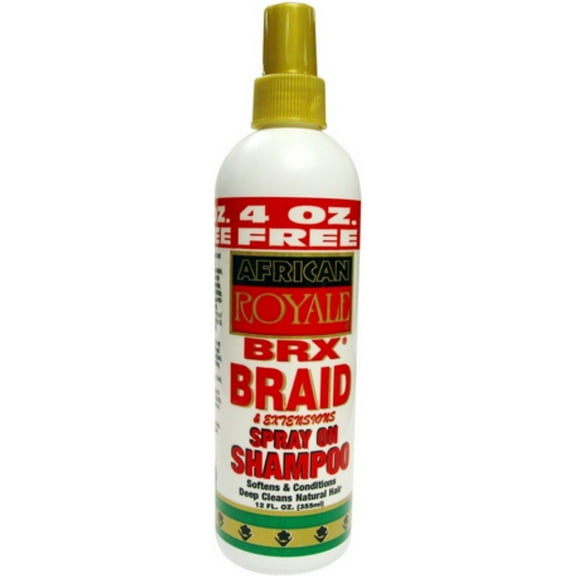 African Royale BRX Braid Spray on Shampoo, 12 oz (Pack of 3)