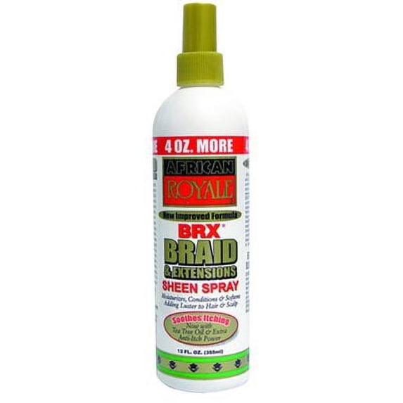 African Royale BRX Braid and Extensions Moisturizing Sheen Hair Spray, 12 fl oz