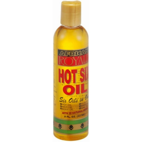 African Royale Hot Six In One Hair Oil with 15 Natural Herbs, 8 oz