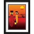 thumbnail image 1 of African Savanna Women 2x Matted 28x40 Large Black Ornate Framed Art Print, 1 of 2