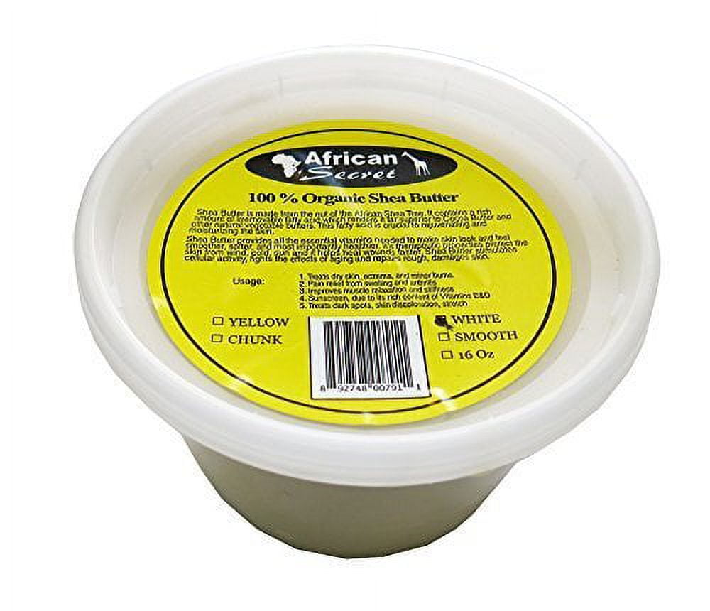 African Secret 100% Sheabutter - Smooth 16 Oz