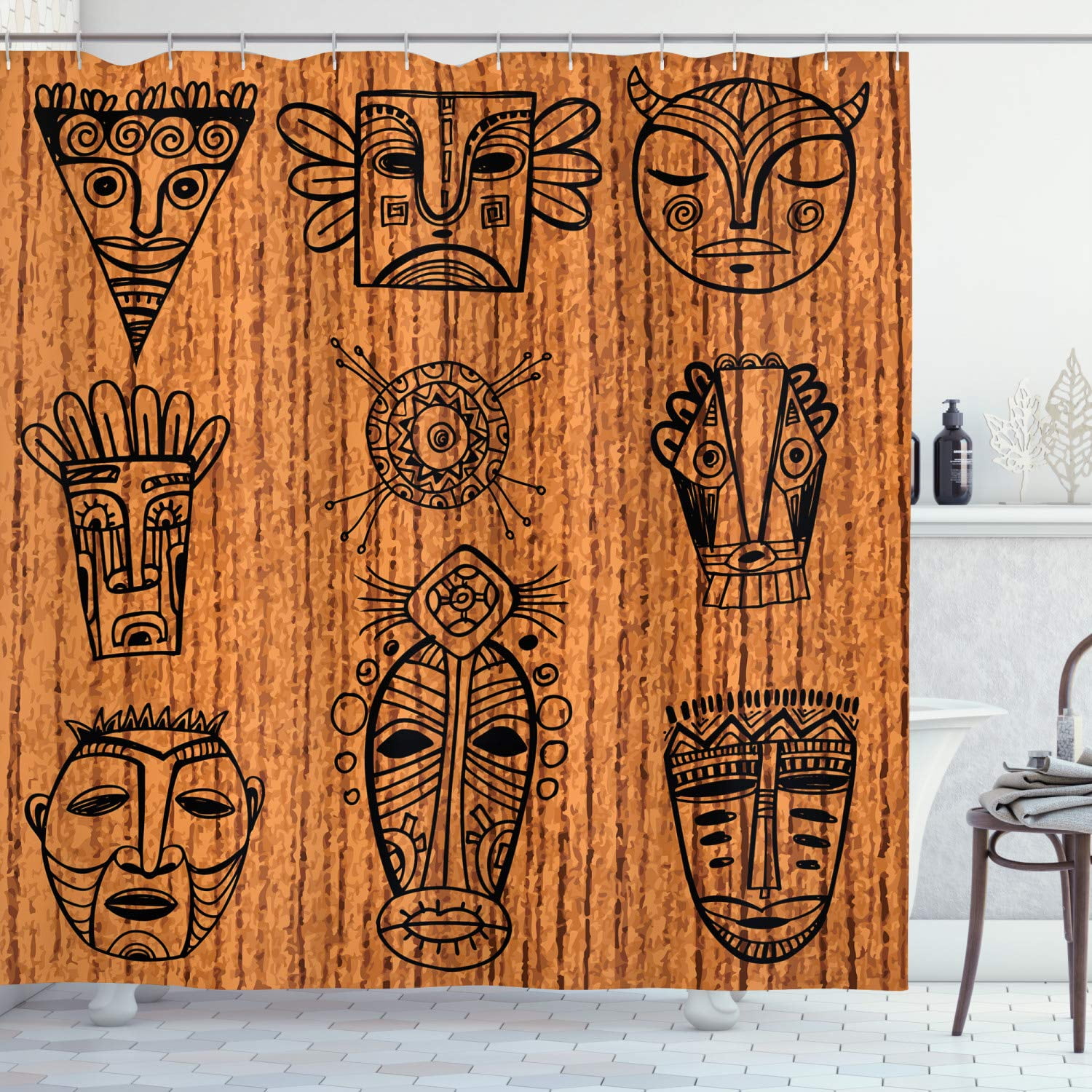 African Shower Curtain Geography - African Shower Curtain Geography Theme Grunge Vintage Wooden Plank And Map Digital Waterproof Fabric Bathroom Curtains Set Hooks E5a0fba0 Be58 458c 9c84 Aba369f6e38b.1da4d7baffaa73b9403e58f58d3e9a78 