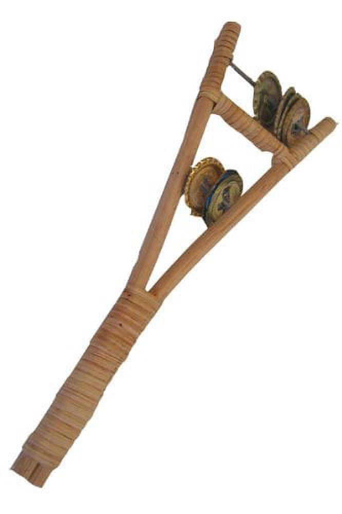 African Sistrum Rattle - Bottle Cap Fork Shaker Tambourine - Walmart.com