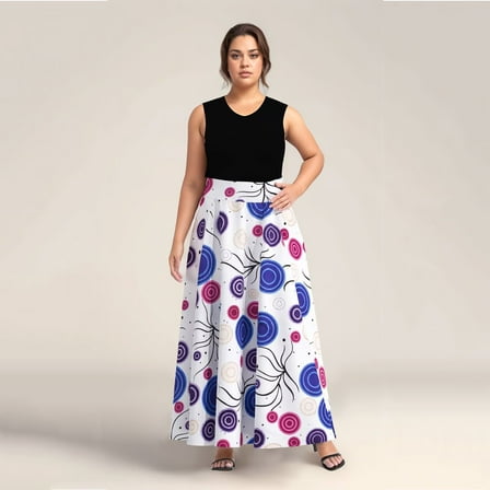 African Skirt for Women Ankle Length Cotton Dashiki Print Long Skirt