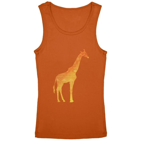 African Spirit Animal Giraffe Youth Girls Tank Top Pumpkin YMD