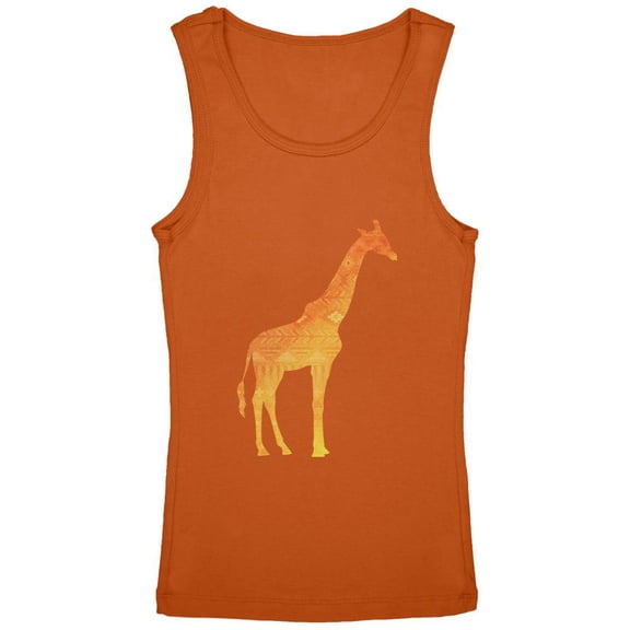 African Spirit Animal Giraffe Youth Girls Tank Top Pumpkin YXL
