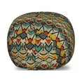 thumbnail image 1 of African Storage Toy Bag Chair, Chevron Zigzags and Half Circles Folkloric Elements Sharp Canonical Motifs, Stuffed Animal Organizer Washable Bag, Large Size, Multicolor, by Ambesonne, 1 of 3