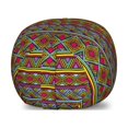 thumbnail image 1 of African Storage Toy Bag Chair, Colorful Diamond Motifs with Angled Lines Lively Palette Geometric Borders, Stuffed Animal Organizer Washable Bag, Small Size, Multicolor, by Ambesonne, 1 of 3