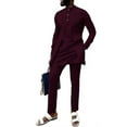 thumbnail image 1 of African Suit for Men Wedding Dashiki Outfit 2 pcs African Mens Clothes Long Sleeve African Top and Pant set for Party, 1 of 3