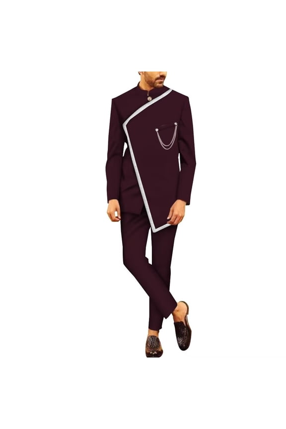 African Suits for Men Blazer and Pants for Wedding 2 Piece Set Dashiki Outfits African Mens Clothing