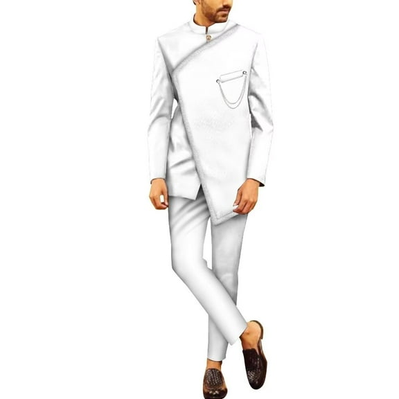 African Suits for Men Blazer and Pants for Wedding 2 Piece Set Dashiki Outfits African Mens Clothing