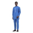 thumbnail image 1 of African Suits for Men Dashiki Wedding Outfits Embroidery Mens Formal causal Attire 2 pcs Nigerian Clothes O-Neck, 1 of 2
