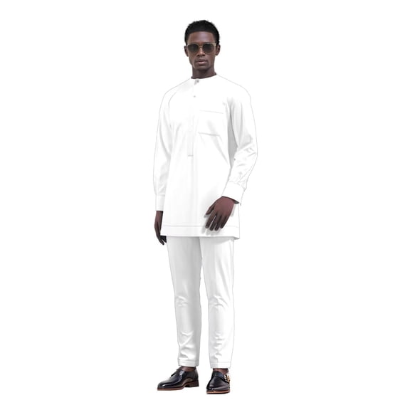 African Suits for Men Dashiki Wedding Outfits Embroidery Mens Formal causal Attire 2 pcs Nigerian Clothes O-Neck