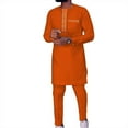 thumbnail image 1 of African Suits for Men Wedding Dashiki Outfits Embroidery Mens African Formal Attire 2 Piece Nigerian Clothes O-Neck, 1 of 2
