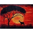 thumbnail image 1 of African Sunset Landscape Latch Hook Kits Rug DIY Cushion Tapestry Making Crochet Hook Mat Making Kits Color Preprinted Pattern Canvas DIY Carpet Needlework Crochet Kits 52x38cm (f33-15), 1 of 7