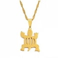 thumbnail image 1 of African Symbol Pendant Necklaces 14k Yellow Gold Material Adinkra Gye Nyame Ethnic Jewelry, 1 of 9